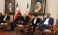 دیدار غلامرضا نوری قزلجه وزیر جهاد کشاورزی با تراب محمدی سرپرست استانداری آذربایجان شرقی
