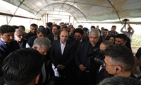 بازدید وزیر جهاد کشاورزی از پروژه های بخش کشاورزی شهرستان جیرفت استان کرمان 