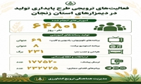 فعالیت های ترویجی طرح پایداری تولید در دیمزارهای استان زنجان در سال ۱۴۰۴   