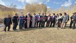 افتتاح پروژه نهر کشاورزی روستای حلب شهرستان ماهنشان با فناوری بتن پارچه‌ای