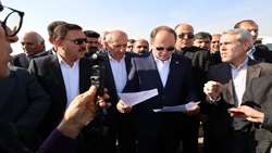 بازدید وزیر جهاد کشاورزی از پروژه مرمت و بازسازی سد آرباطان شهرستان هریس