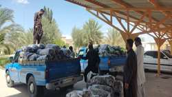 اهدای بیش از ۲۰ تن محصولات کشاورزی سراوان سیستان و بلوچستان برای پشتیبانی از رزمندگان اسلام