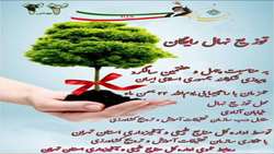 توزیع نهال رایگان همزمان با راهپیمایی ۲۲ بهمن در تهران