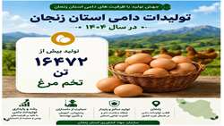 تولید  تخم‌مرغ در استان زنجان